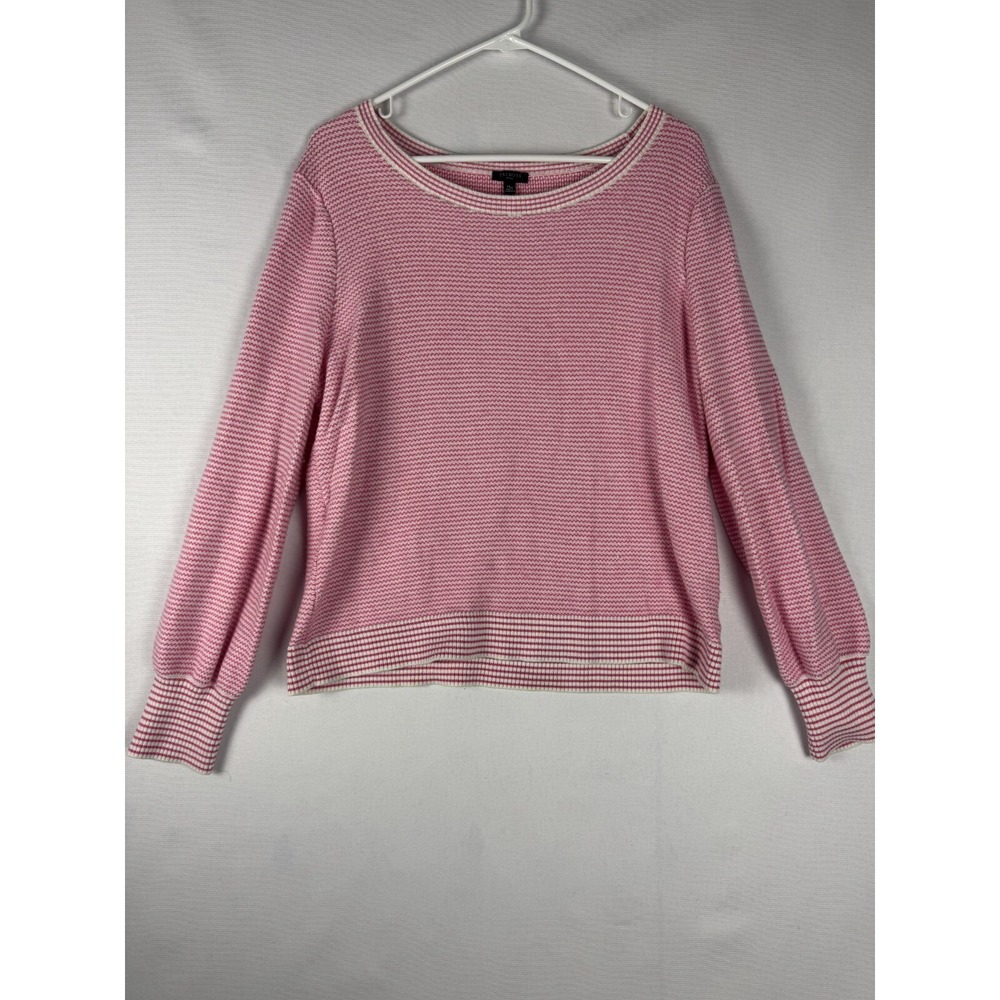 Talbots‎ Sweater Womens XLP Pink Colorful Pullover Cotton Nylon Blend Knit Fairy